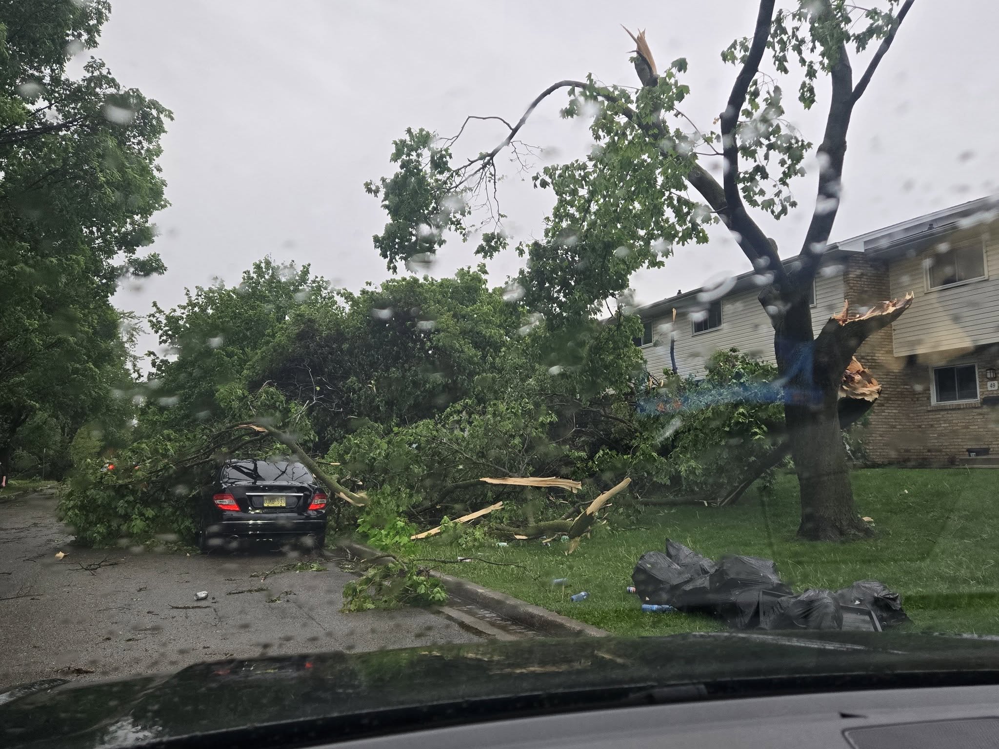 A picture of the damage from last night's tornado
